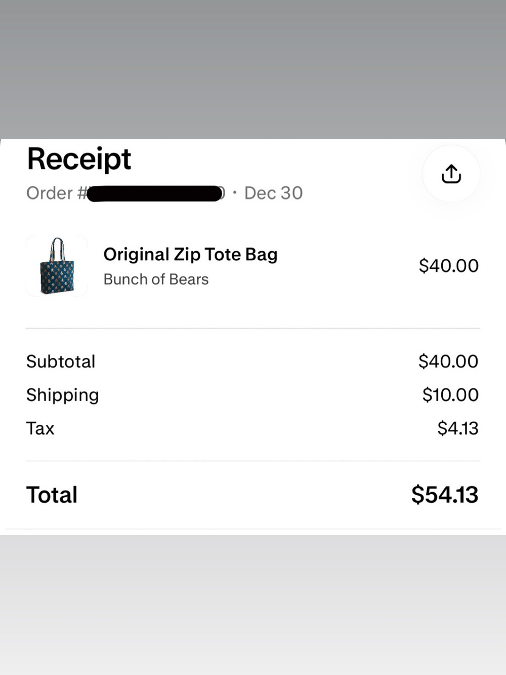 Vera Bradley Navy Quilted Tote with Teddy Bear Print - Picture 6 of 6
